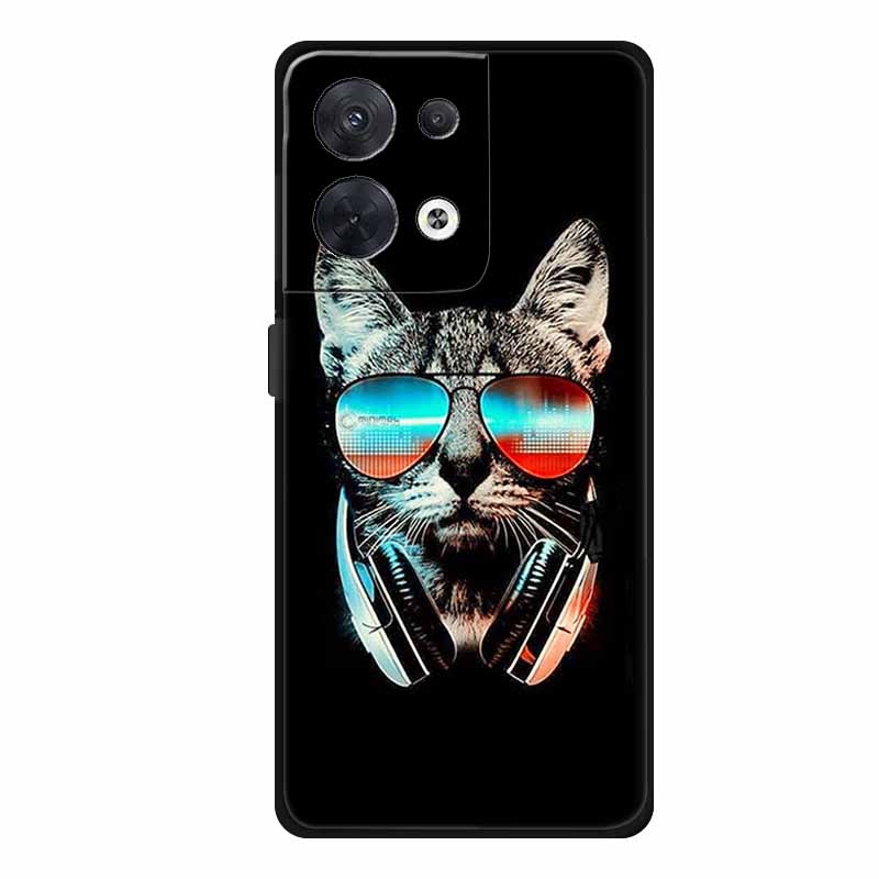 Animal Case For Oppo Reno 8 5G Soft Silicone Wolf Back Cover for OPPO Reno8 Pro + Plus Coque Reno 8 Pro 5G Cartoon CPH2359 Funda