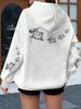 Creative turtle swimming print men's and women's hooded sweatshirt, autumn and winter casual warm sports top, adult fashion clothing
