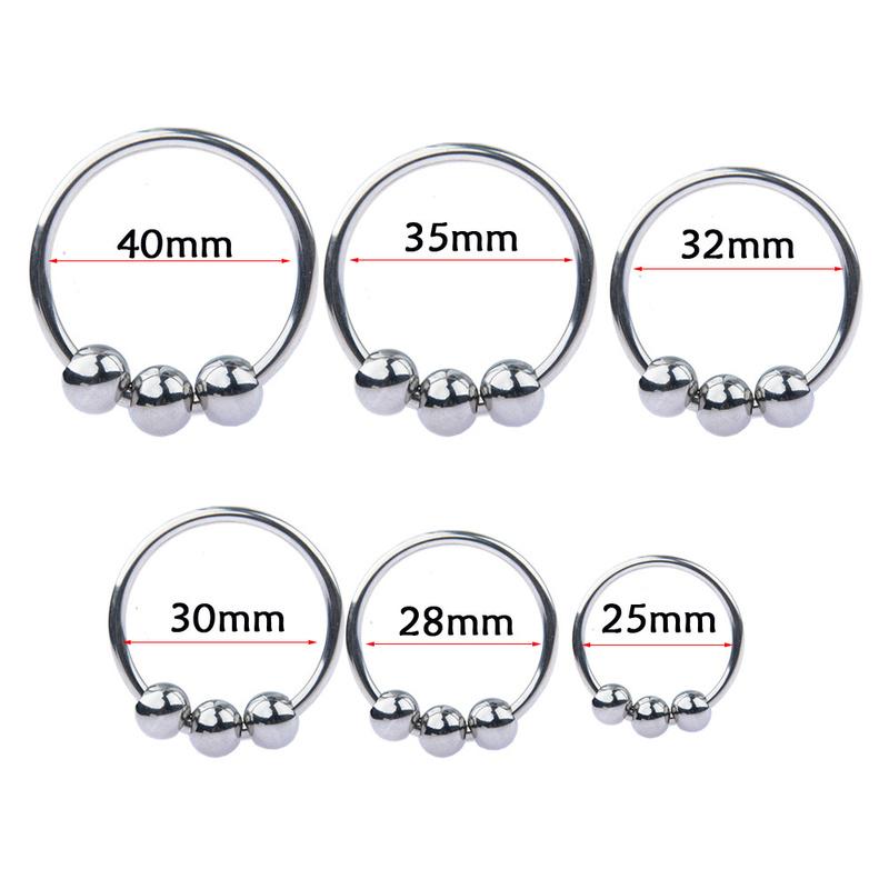 Metal Penis Ring Sex Toys For Men Male Delay Ejaculation Stainless Steel Cock Ring Glans Stimulator Sex Increase Orgasm 6 Sizes