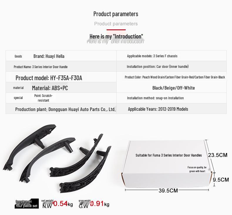 BMW 3 & 4 Series Interior Door Handle F30/F35 Armrest Replacement