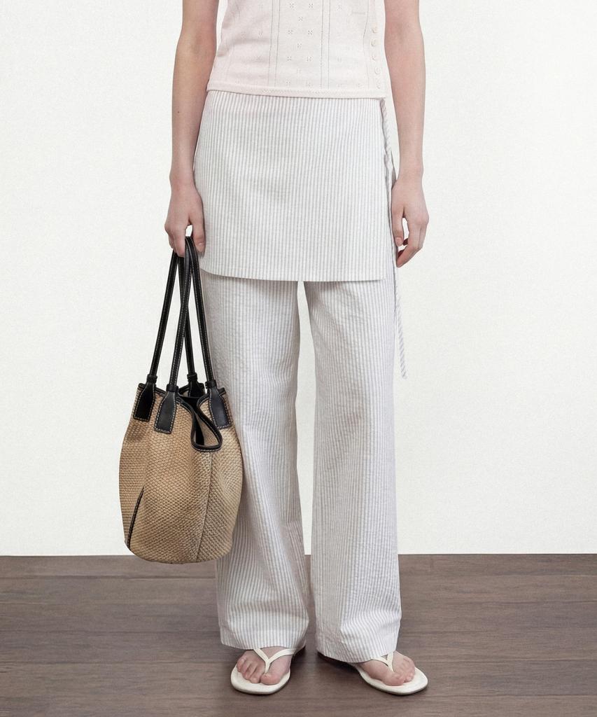 FOLNUA Sylvie Apron Pants (Stripe White)