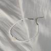 Bohemian Mother-of-Pearl Heart Pendant Handmade Seed Bead Anklet for Women