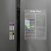 TYU375 Clear Acrylic Magnetic Weekly Memo Board for Fridge - Message and Planning Organizer.