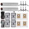 A65T-For Eufy E25 Omni/E28 Omni Robot Vacuum Replacement Parts Kit- Main Brush Side Brush Mop Roller Hepa Filter Dust Bag Includ