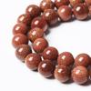 Gold SandStone Round Natural Stone Beads 15"Strand Smooth Loose Spacer Beads 4/6/8/10/12mm for Jewelry Making DIY Bracelets Accessories