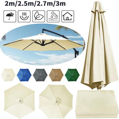 Patio Umbrella Replacement Cloth Waterproof UV-Resistant Outdoor Garden Pool Cantilever Sunshade for 6 Ribs 8 Ribs Canopy Cover