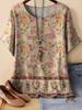 Women's Short Sleeves T-Shirt Elegant 3D Bohemian Print Short Sleeve Tees Woman T-Shirt Tops Oversized Summer Women's Clothing