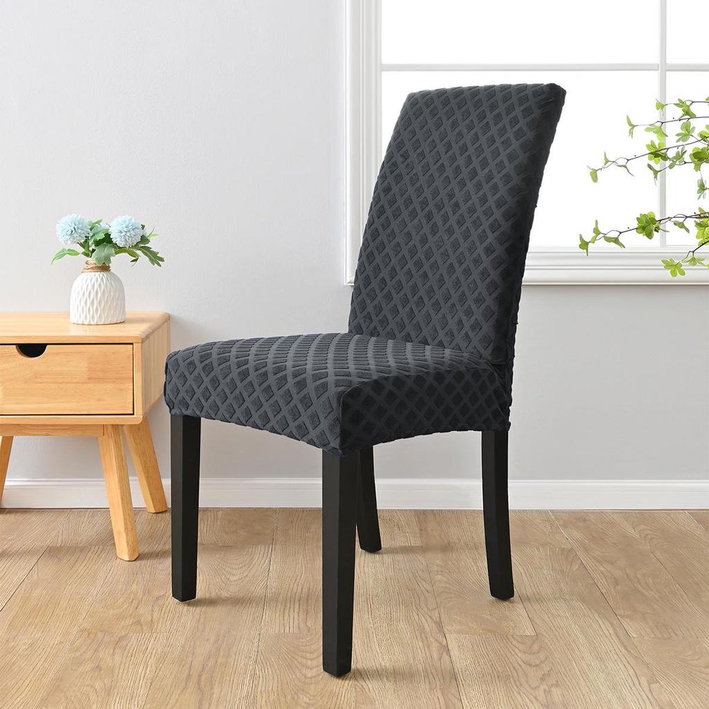 Diamond Pattern Thickened Stretch Jacquard Knitted Half-Wrap Chair Cover