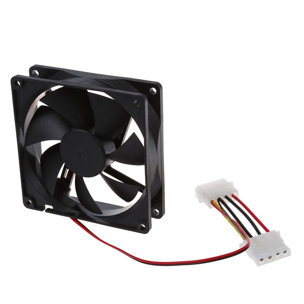 BAAM-2X DC 12V 4 Pin Black Plastic PC Cooling Fan 90Mm X 90Mm X 25Mm