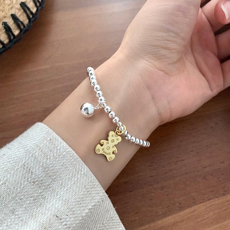 

Средневековый ретро-браслет с принтом медведя в виде старого цветка для женщин, симпатичная эластичная веревка для девочек, ювелирные изделия