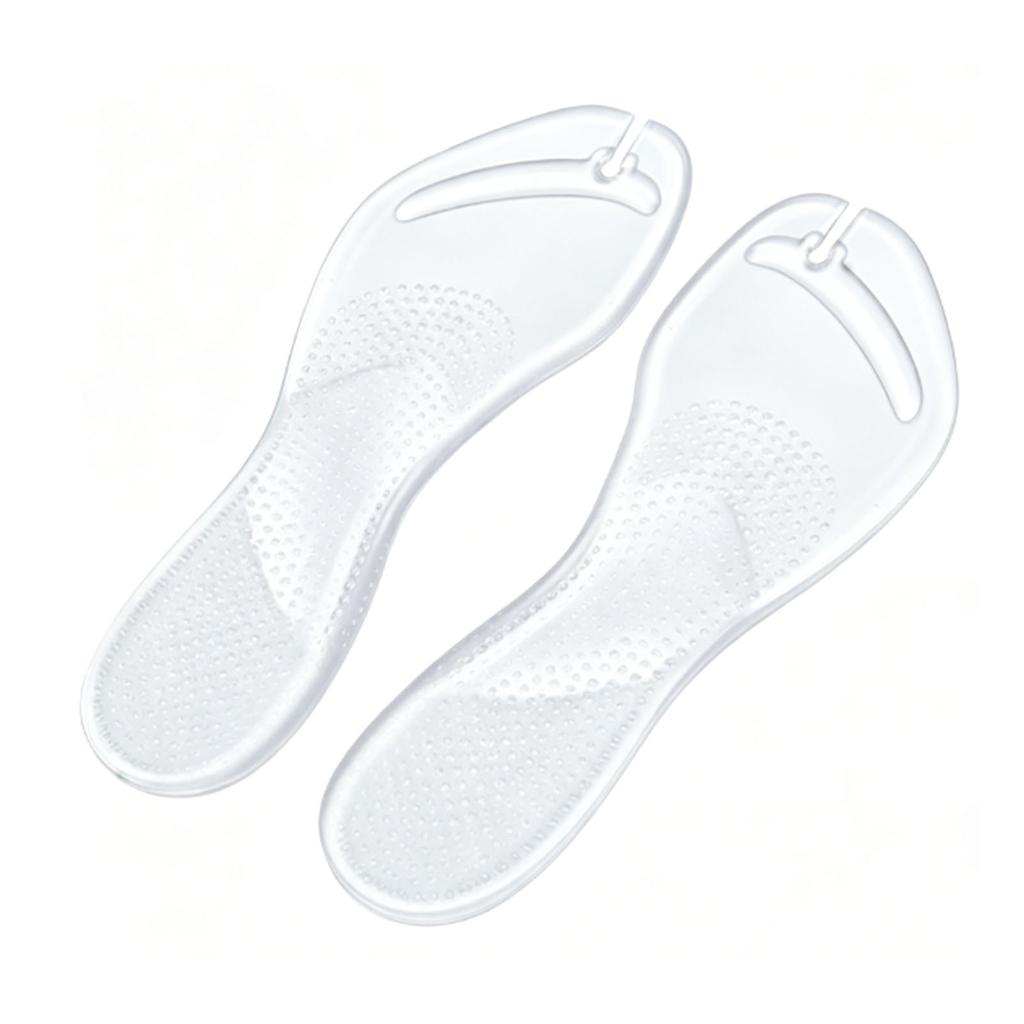 4pcs Flip Flop Insoles Self Adhesive Arch Support Cushion Insert for Thong Sandals Slippers Insoles Transparent