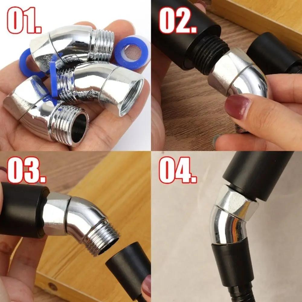 Praktischer 135-Grad-Duschkopf-Winkelversteller Universeller Anschluss Handbrause-Winkelstück-Adapter 1/2-Zoll-Winkel Duschverbinder