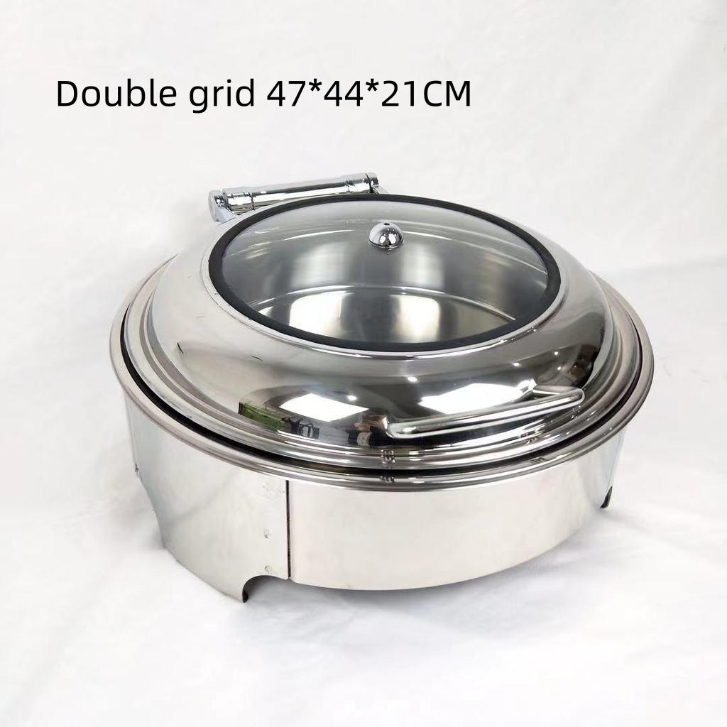 Stainless Steel Buffet Stove Electric Heating Square Hotel Dining Furnace Thicken Insulated Buffet Heating Stove