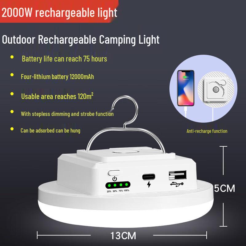 HEIXIE Rechargeable Outdoor Camping & Stall Light