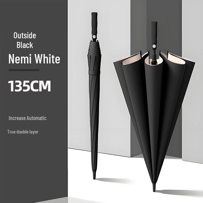 HANYOU Double-Layer Automatic Reinforced Long Handle Umbrella