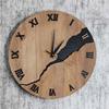 Elegant Simplistic Wood Wall Clock with Creative Crack Detail for Home Decors Battery Operated Round Hanging Clock