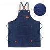 1PC Men's Apron Water-repellent Fabric Canvas Apron Chef Work Apron Suitable for BBQ Restaurant Bar Shop Cafe Studio Uniform