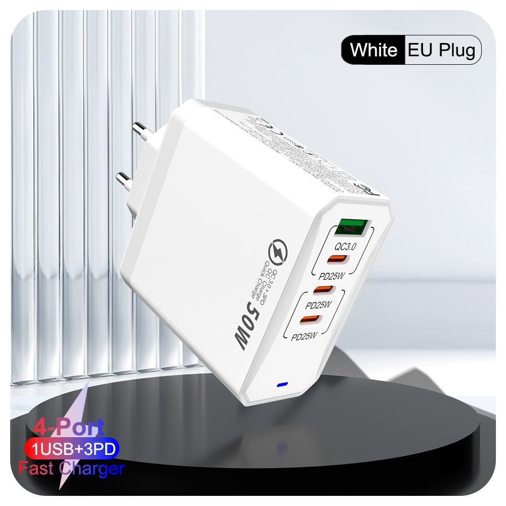 Chargeur Rapide Double Port GaN PD65W pour l'UE - Compatible avec Ordinateurs & Tablettes