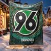 Hannover 96 Football Pattern Blanket for Home Decoration, Bed, Sofa, Car Travel, Camping, Suitable for All Seasons, Birthday Christmas Gift