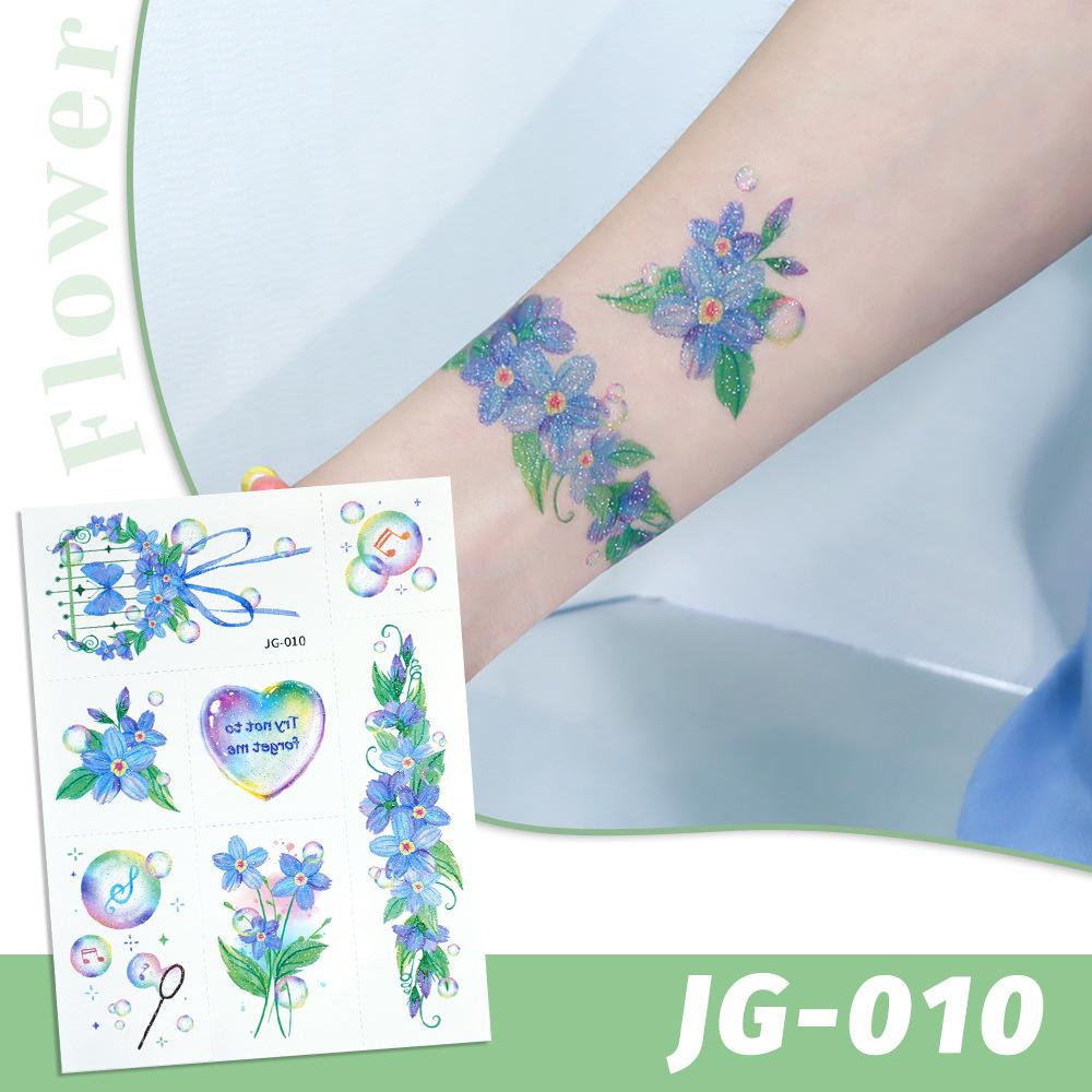 Rikaron Butterfly Glitter Tattoo Stickers - Waterproof, Long-lasting, Tearable, Hot Girl Style 158 x 120 mm
