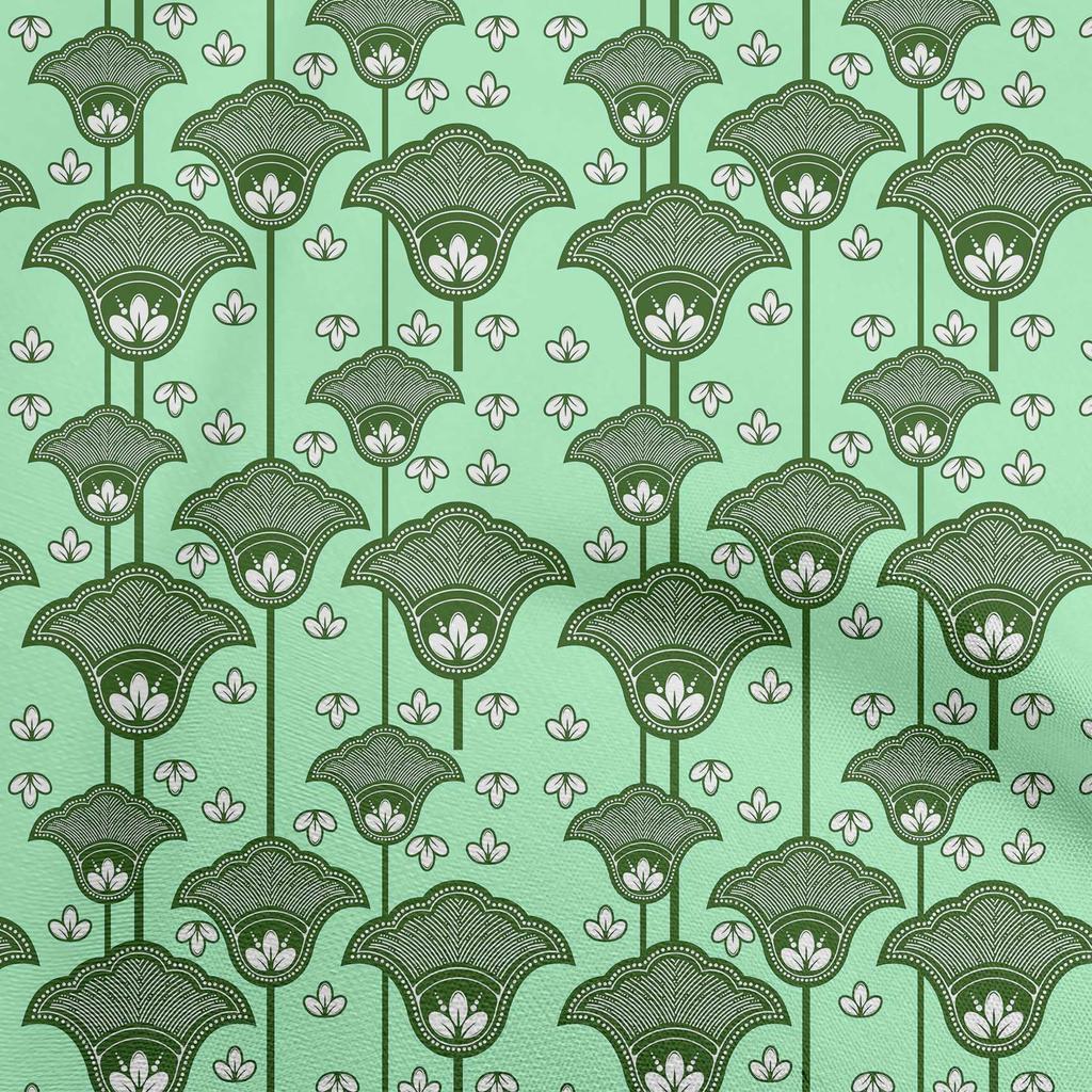 oneOone Baumwoll-Flex-Stoff Beige Asiatischer Blockdruck Stoff für Kleider Stoff Druckstoff nach Meter 40 Zoll