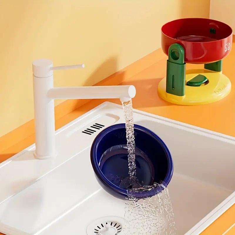Liftable Suction Cup Pet Bowl 3 Level Height Adjustment Protect Cervical Spine Pet Bowls Non-Slip Elevated Dog Cat Food Bowls