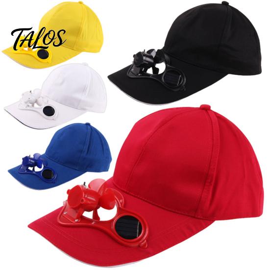 Women's Men's Summer Fishing Cap Solar Power Cool Fan Beach Boater Hat Gift