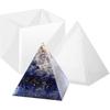 FUNSHOWCASE Pyramid Resin Epoxy Mold for Womens Jewelry Making, Polymer Clay, Soap Making, Cabochon Crystal Gemstone Crafting Projects Extra Large
