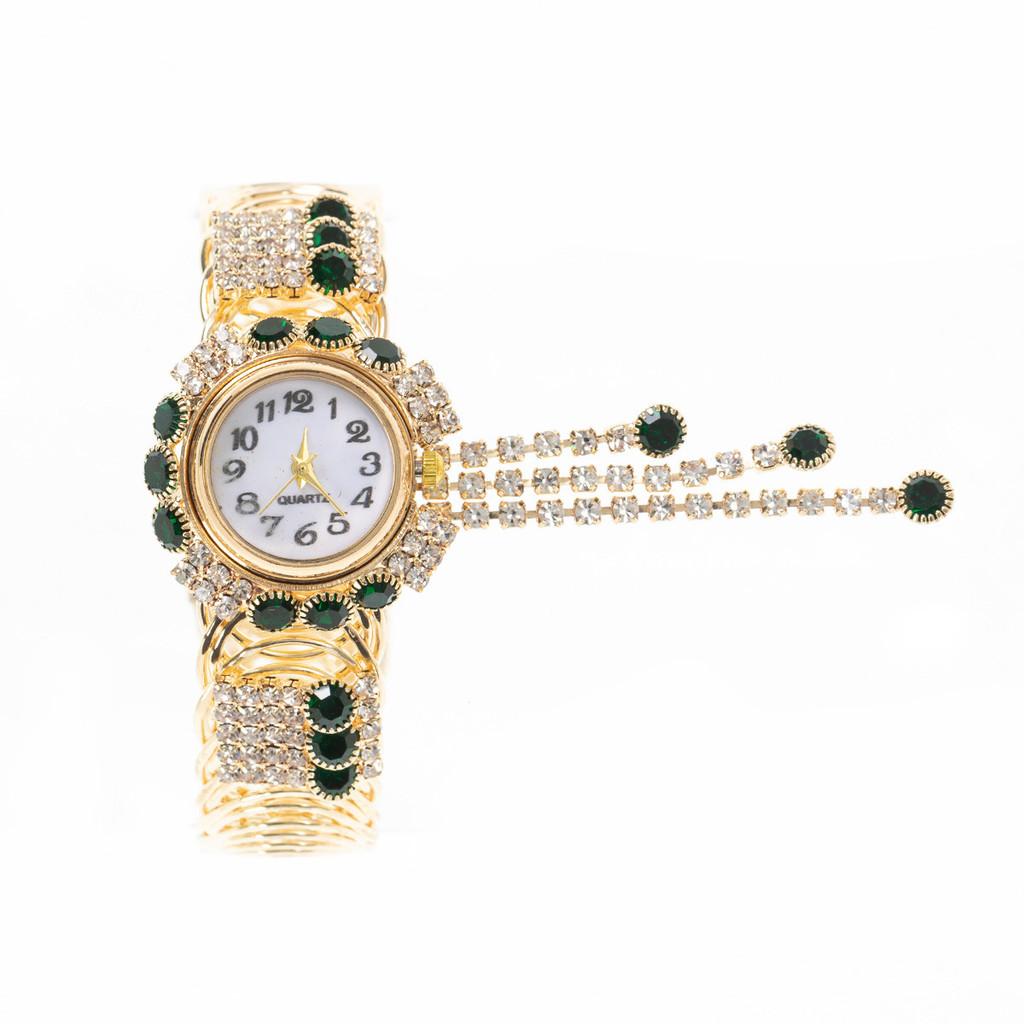 Fashion Gold Bracelet Watch For Women With Quartz Movement And Sparkling Accents