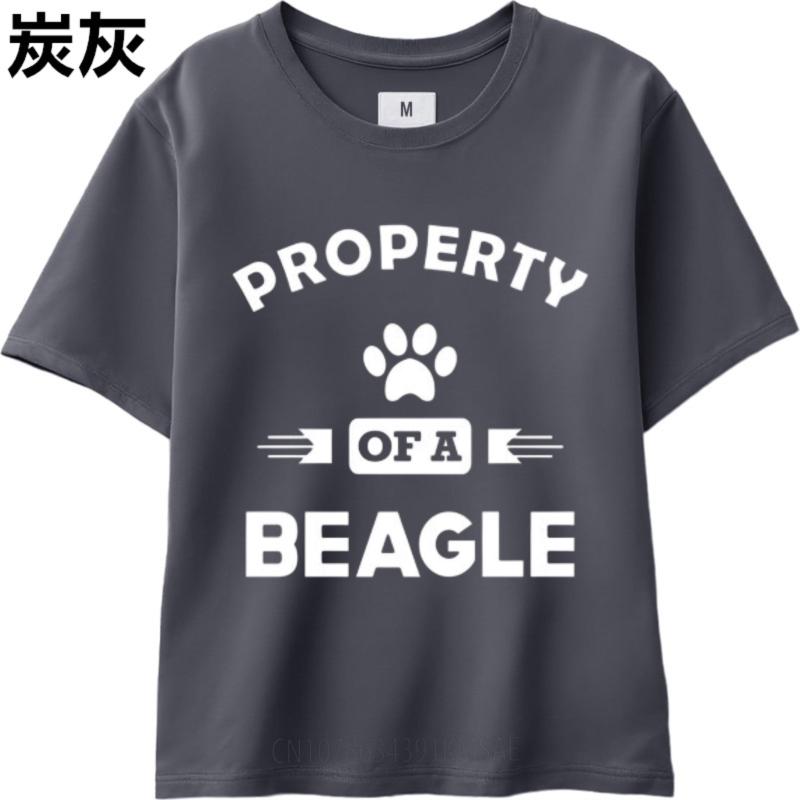 Top tees New Arrived For him summer tshirt Big size Property Of A Beagle Paw Print Retro For her Top tees Comfort Tshirt