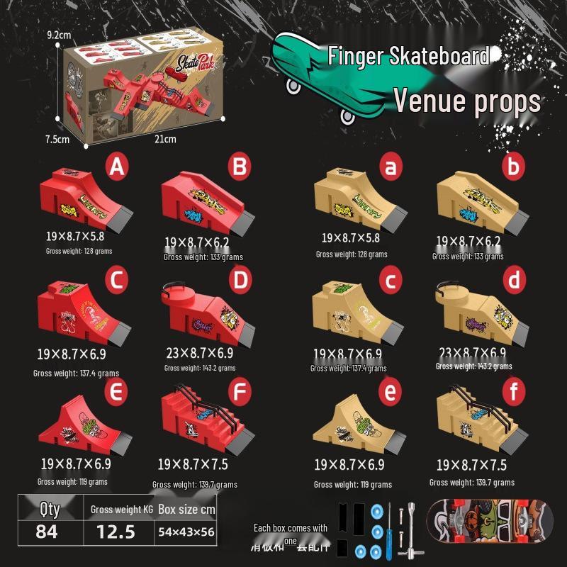Fingertip Fingerboard Skatepark Set: Creative Scene Props for Kids
