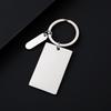 Stainless Steel Engraving Metal Keychain - Rectangular, Laser UV Color Printing, Perfect Festival Gift