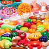 Cutting Play Food Toy for Kids Kitchen Toys Pretend Play Fruit Vegetable Pizza Cake Accessories Early Educational for Girl's Toy