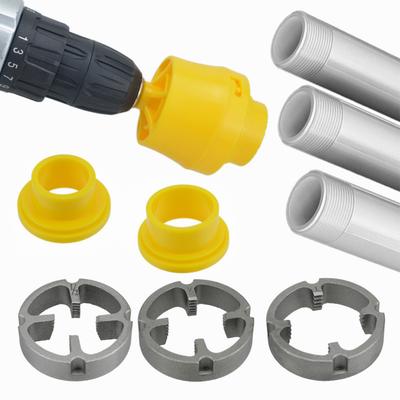 Thread Maker Tools Kit Plastic Pipe Thread Die Kit Plumbing Thread Tools Water Pipe Die Tap Set for Electric Drill