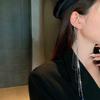 Imitation Pearl Long Fringed Ear Clips Exaggerated Fake Cartilage Earrings  Commuting Accessories
