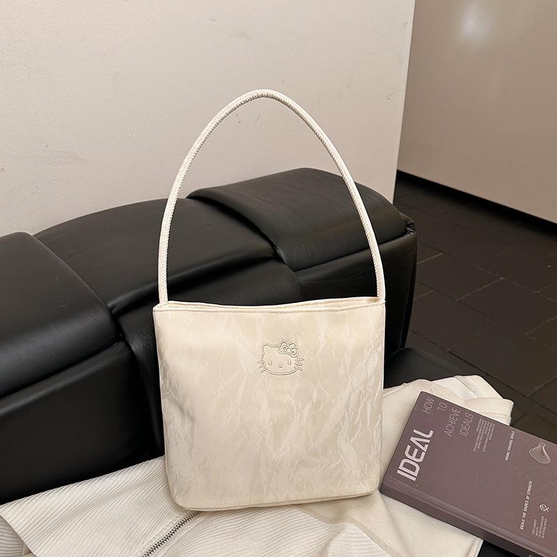 Korean Style Large Capacity Bucket Tote Bag - Simple Shoulder Bag for Women, New Fashion Commuting Accessory