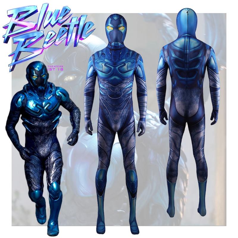 Beetle Cosplay Blue Jumpsuit Adult Child Costume Anime Party Halloween Outfit