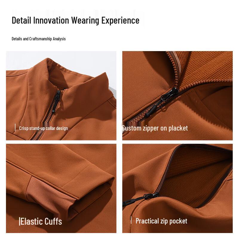 Shanshan Men's Stand Collar Waterproof Outdoor Jacket