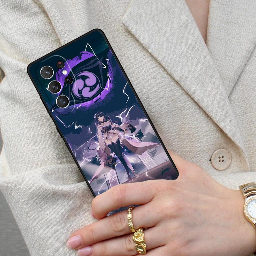 Raiden Shogun Genshin Impact Cell Phone Case for Samsung Galaxy S26 Ultra S25 S24 S23 S22 S21 S20 Note10 Cover