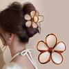 Fashion Acrylic Five Petal Flower Hair Claws Crab Hair Clips Glossy Barrettes Headwear Hairpins Shark Ponytail Hair Accessories