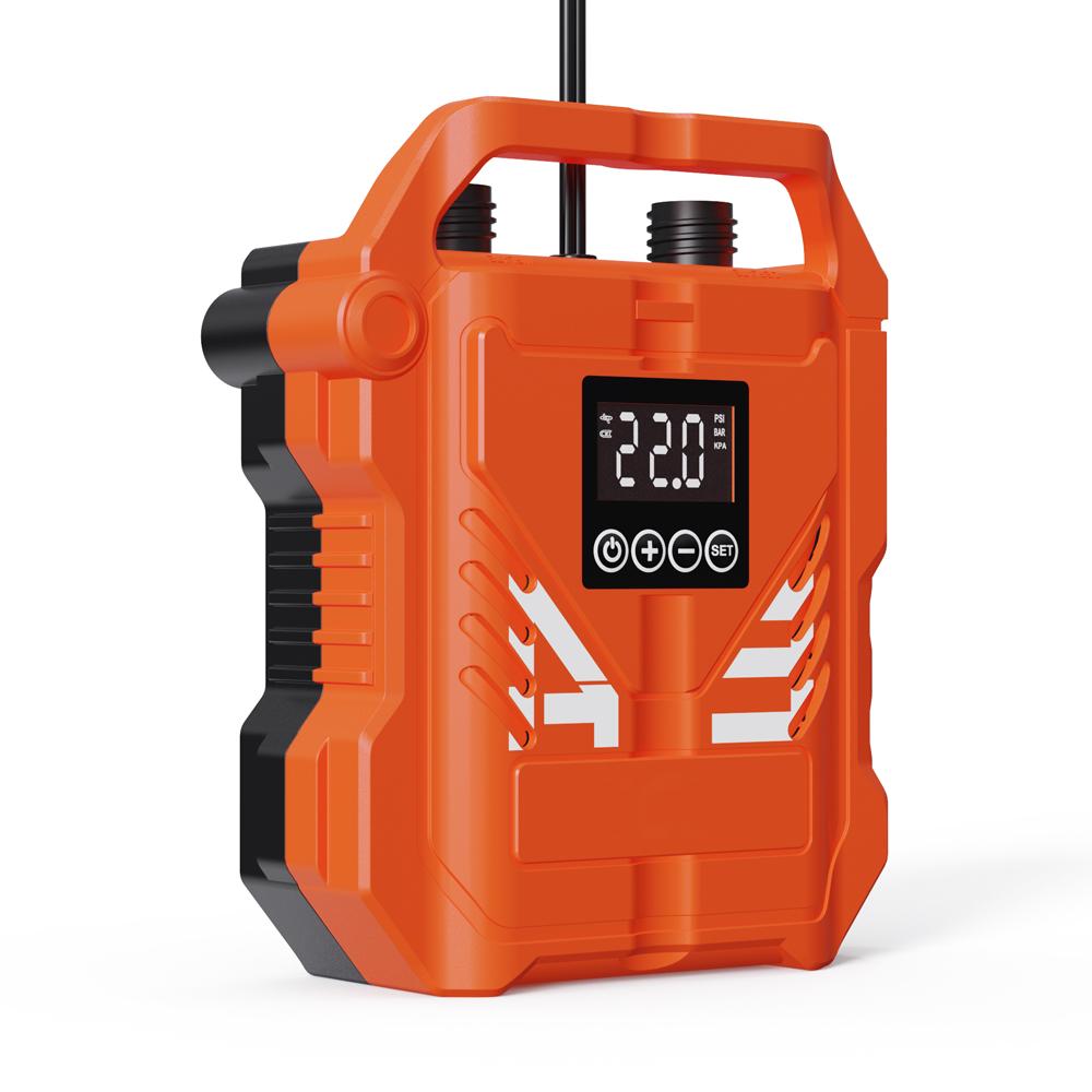 

22PSI Высокое давление насос для лопастной доски портативный автомобильный электрический воздушный компрессор для надувной лодки каяка палатки бассейна стоячего весла оранжевый