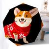 1pc Corgi in Christmas Sweater Umbrella with Plastic Handle,Compact & Stylish,Cartoon Pattern,Outdoor UmbrellaPT525
