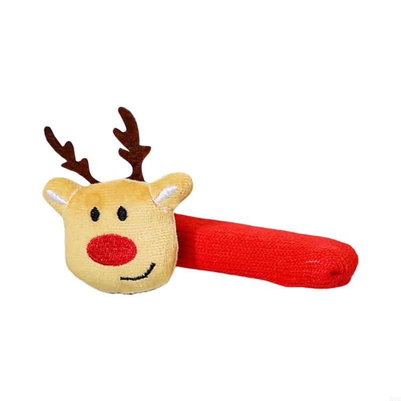 Christmas Themed Door Handle Cover Santa Decoration Efficient Plush Materials Pet Friendly Home Party Accessory X3UC