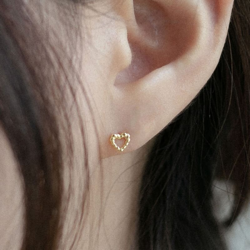 youngglow 14k heart knot line piercing
