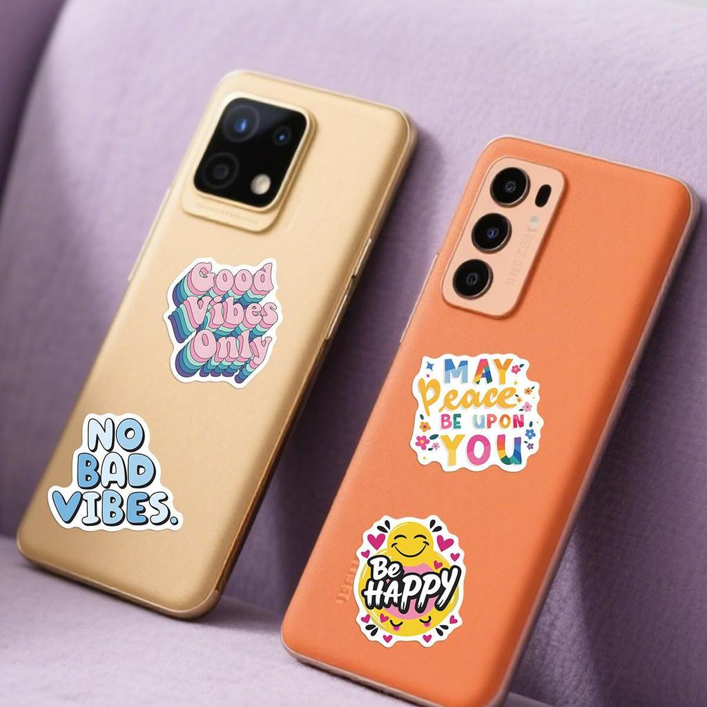 50pcs Inspirational Waterproof Creative Stickers for Notebooks, Phone Cases, and DIY Crafts