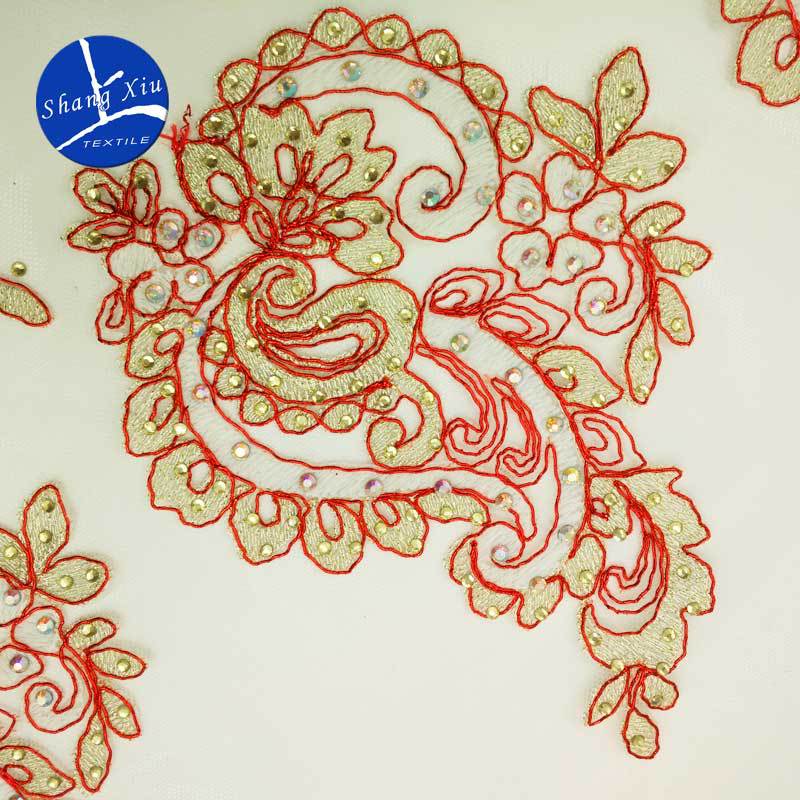 Milk silk composite silk bone thread embroidery fabric, water-soluble lace full width, heavy industry colorful car bone mesh bottom embroidery cloth