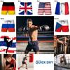 Boxing Shorts USA UK Czech Russia France Germany Flag 3D Print Training Unisex Men Women Quick Dry Fitness Gym Sport Workout Casual Streetwear