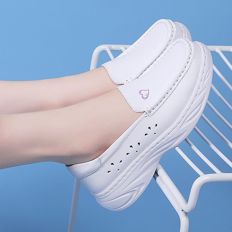 

Женские дышащие туфли медсестры, мягкая подошва, нескользящие, плоская подошва, удобные для медицинской работы, всесезонные 38