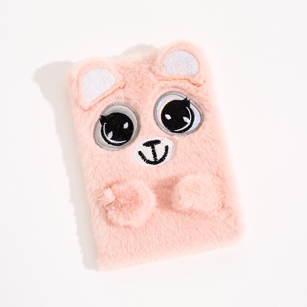 Cute Plush Embroidered A5 Cartoon Notebook Diary