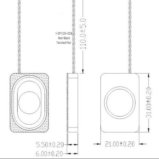 3020BOX AI Voice High-Fidelity 8 Ohm 2W Cavity Speaker with Composite Membrane for Advertising Machines